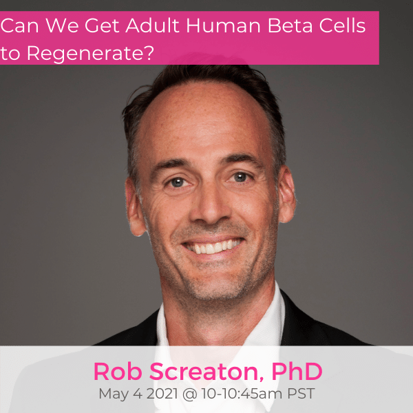 Can we get adult human beta cells to regenerate? Rob Screaton PhD May 4 2021
